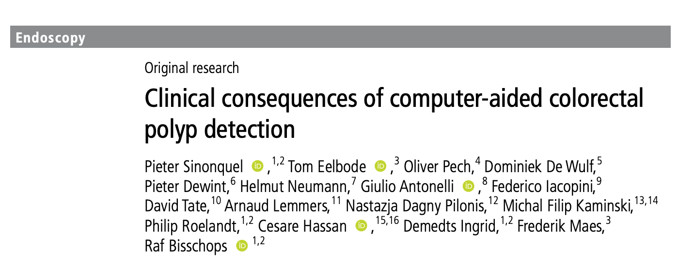Clinical Impact of AI-Assisted Polyp Detection Published in Gut
